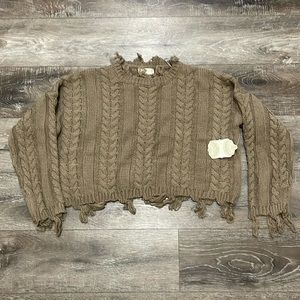Brown Altar’d State - Cropped Top Sweater